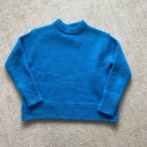 Sezane La Maille Blue Mohair Sweater